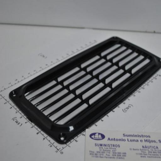 Rejilla de ventilación rectangular de 200 x 100 x 8 mm negra Nuova Rade [1]