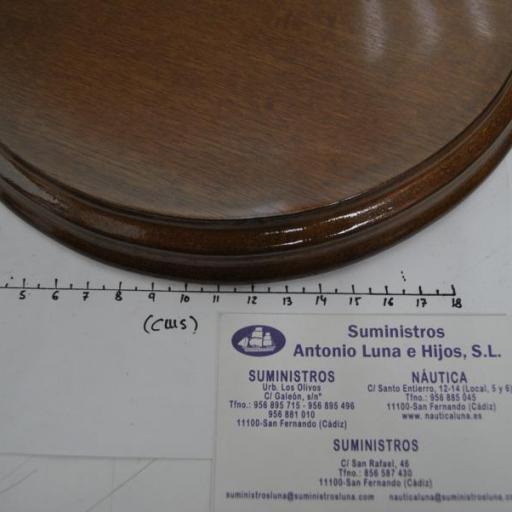 Peana redonda de madera barnizada de 22 cm de diámetro [6]