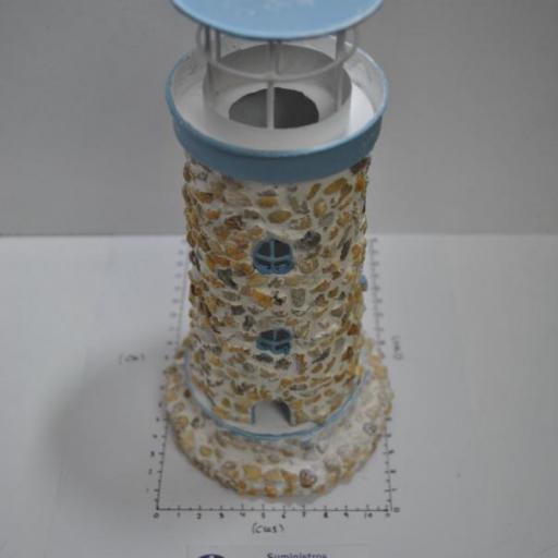 Faro de vela de hojalata de 24,50 x 12 x 12 cm [3]
