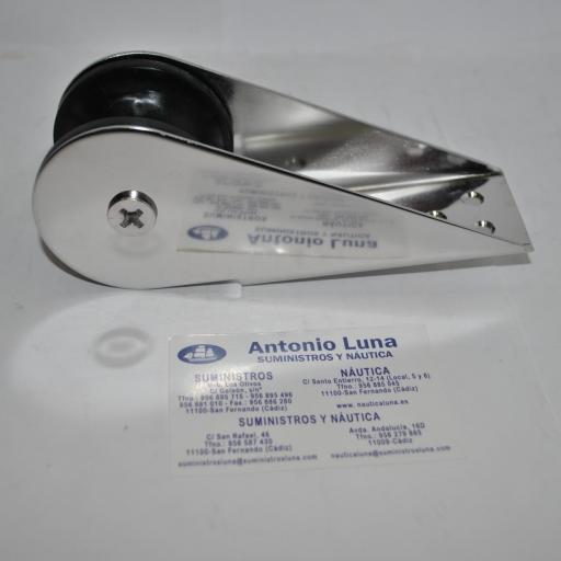 Puntera de proa (cojinete ancla) fija inox-304 de 165 mm x 50 mm Lalizas