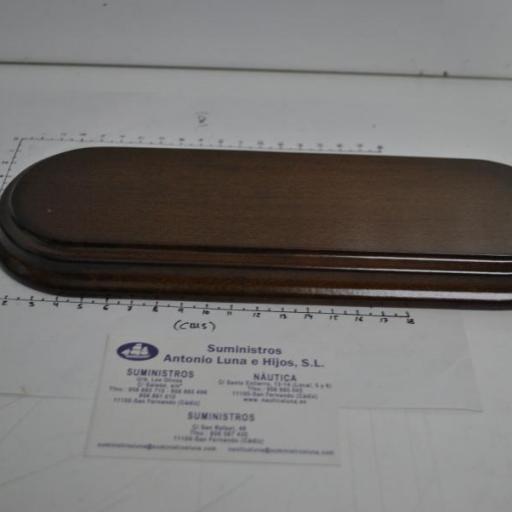 Peana ovalada de madera barnizada de 26 x 9 cm [2]