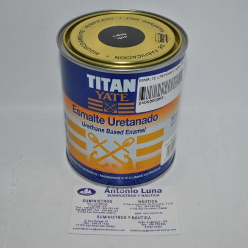 Esmalte uretanado negro 750ml Titan Yate