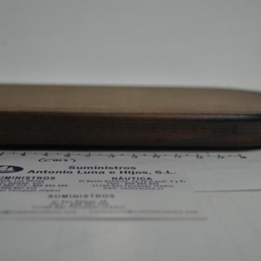 Peana ovalada de madera barnizada de 26 x 9 cm [3]