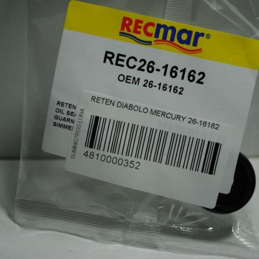 Retén de aceite del eje de cola (equivalente Mercury 26-16162) REC26-16162 RecMar [3]