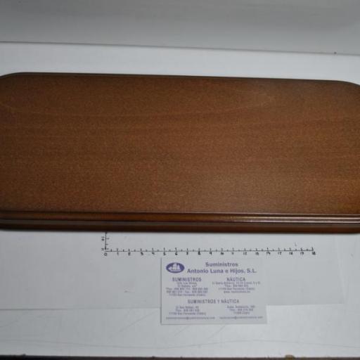 Peana ovalada de madera de 35 x 16 cm