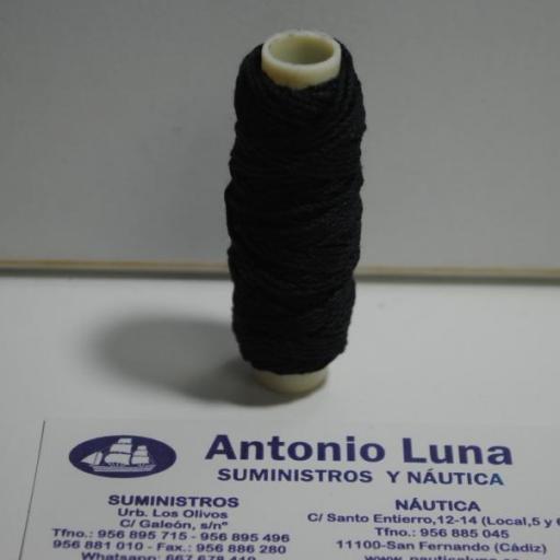 Hilo negro algodón 0,75mm. (20 m)