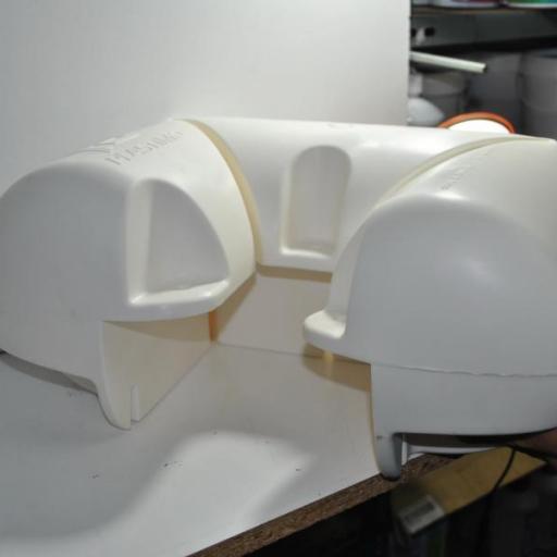 Defensa de pantalán (bumper) blanca articulada 180 x 800 Plastimo [1]