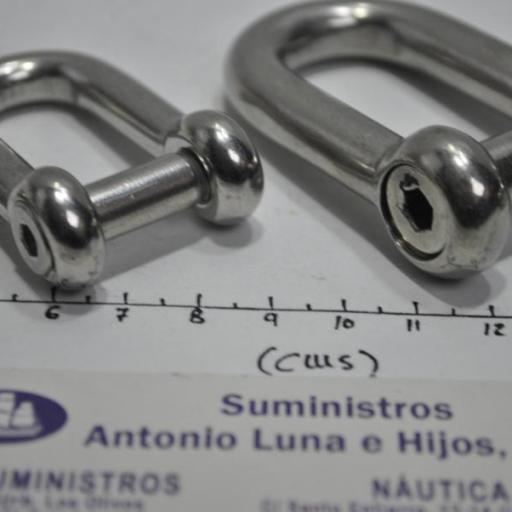 Grillete recto con tornillo allen de acero inoxidable AISI-316 [2]