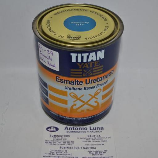 Esmalte uretanado azul balear 750ml Titan Yate