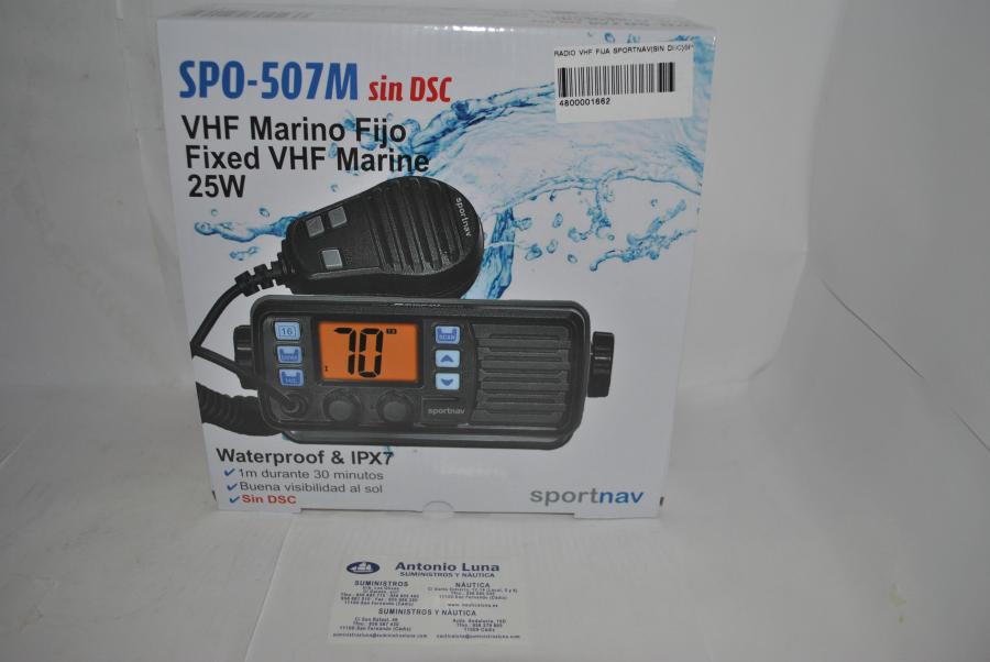 Radio (emisora) VHF fija (sin DSC) SPO-507M Sportnav