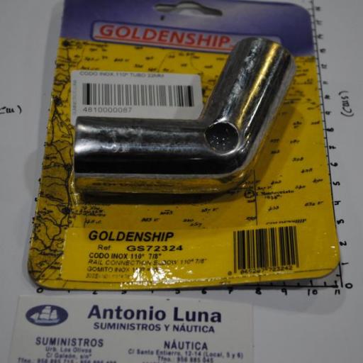 Codo de  110º inox-316 para tubo de 22 mm Goldenship [1]