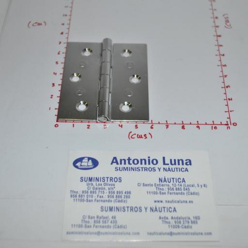 Bisagra de acero inoxidable AISI-304 de doble hoja 70 x 60 x 2,0 mm ref.146/230 Pons Lim