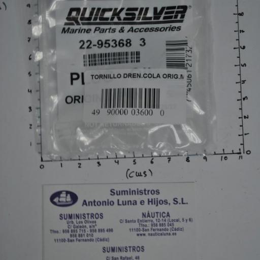 Tornillo de drenaje del aceite de colas 22-95368 3 Quicksilver [7]