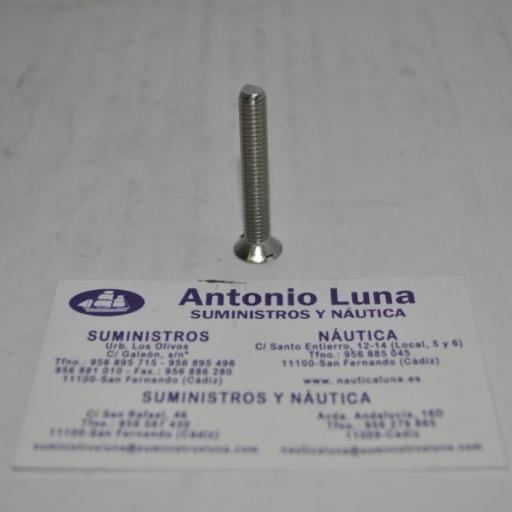 Tornillo Din-963 de acero inoxidable A4 (AISI-316) con rosca métrica [1]
