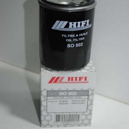 Filtro de aceite (equivalente Suzuki 16510-96J00) SO 502 Hifi [1]