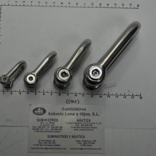 Grillete recto con tornillo allen de acero inoxidable AISI-316 [6]