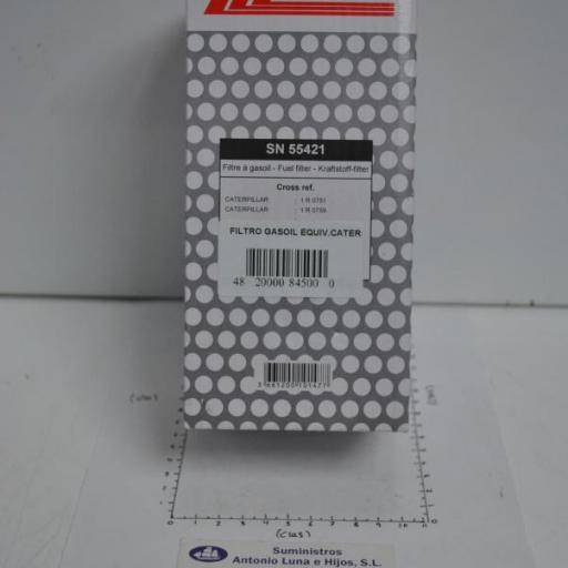 Filtro de gasoil (equivalente 1R0751 Caterpillar) Hifi [7]
