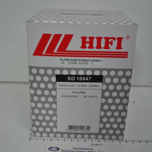 Filtro de aceite (equivalente 945200607 Nanni Diesel) Hifi Filter [7]