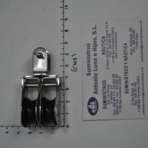Polea doble giratoria inoxidable-316 para cabo de 8 mm [5]