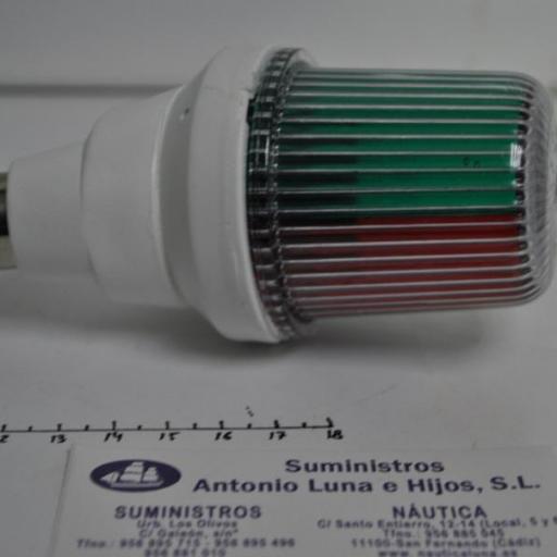Luz de navegación tricolor (para embarcaciones de vela de hasta 20 mt) abatible de 23 cm Lalizas [4]