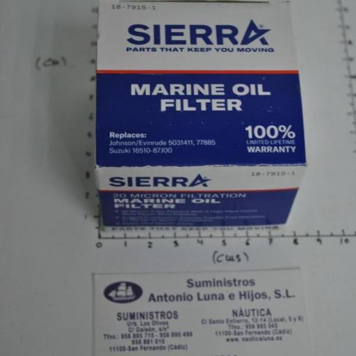 Filtro de aceite (equivalente 16510-87J00 Suzuki) Sierra [1]