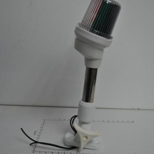 Luz de navegación tricolor (para embarcaciones de vela de hasta 20 mt) abatible de 23 cm Lalizas