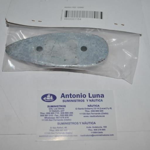 Ánodo de zinc (tipo pez) para atornillar de 117 mm Rakicevic [1]