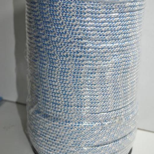 Trenzado de nylon (driza) blanca/azul [5]