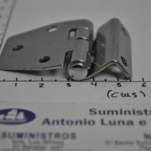 Bisagra de acero inoxidable AISI-316 de 48 x 37 mm Viadana