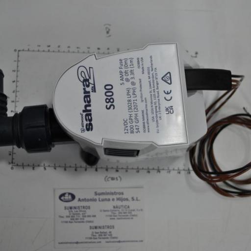 Bomba de achique sumergible automática 12V Sahara MK2 800 (con acople acodado 90º) Attwood [1]