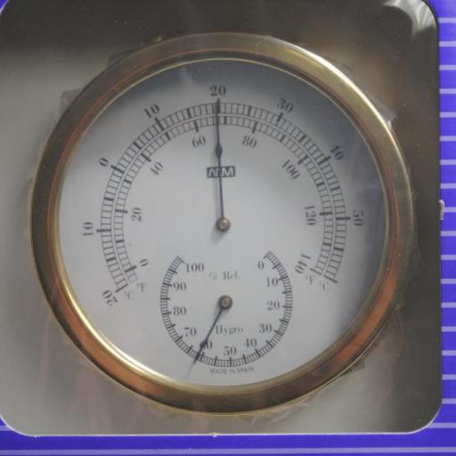 Termo-higrómetro de latón de 160 x 125 x 50 mm [3]