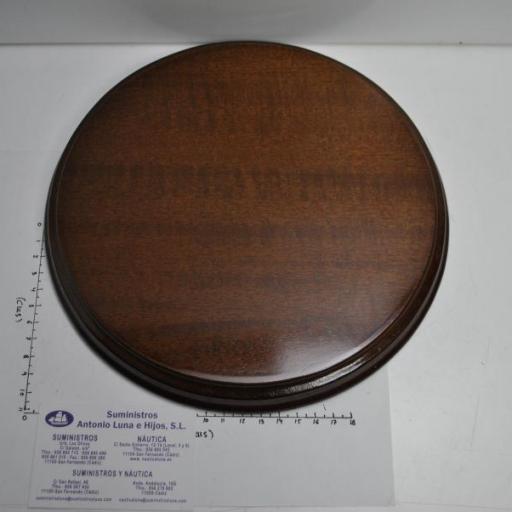 Peana redonda de madera de diámetro 24 cm