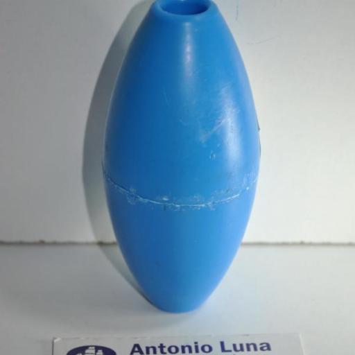 Flotador ovoide azul con orificio central  [1]