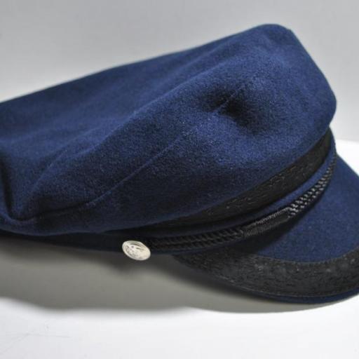 Gorra de capitán azul marino de lana [1]