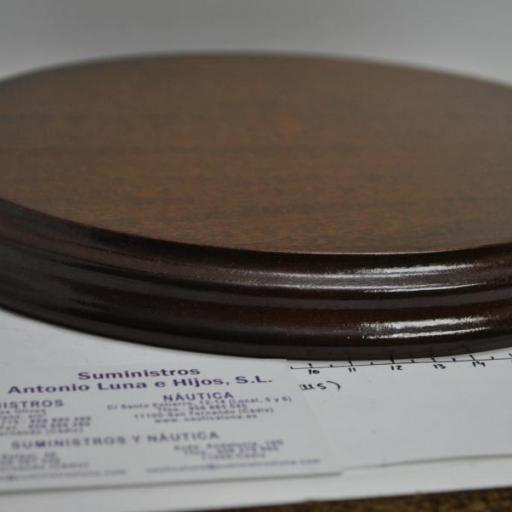 Peana redonda de madera de diámetro 24 cm [4]