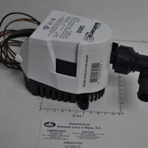 Bomba de achique sumergible automática 12V Sahara MK2 800 (con acople acodado 90º) Attwood