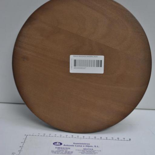 Peana redonda de madera de diámetro 24 cm [5]