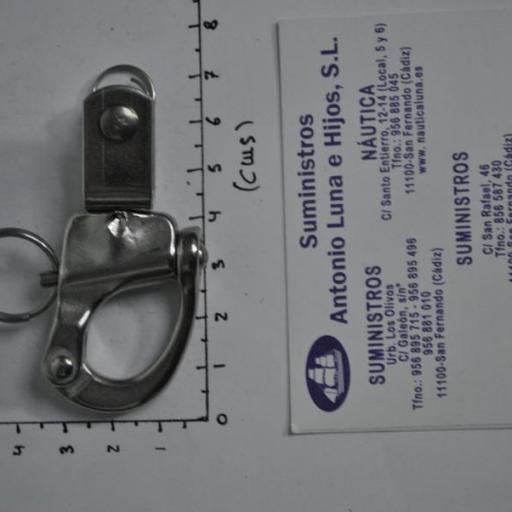 Mosquetón rápido con grillete inoxidable de 5 mm para poleas de cabos de 10 mm Viadana [1]