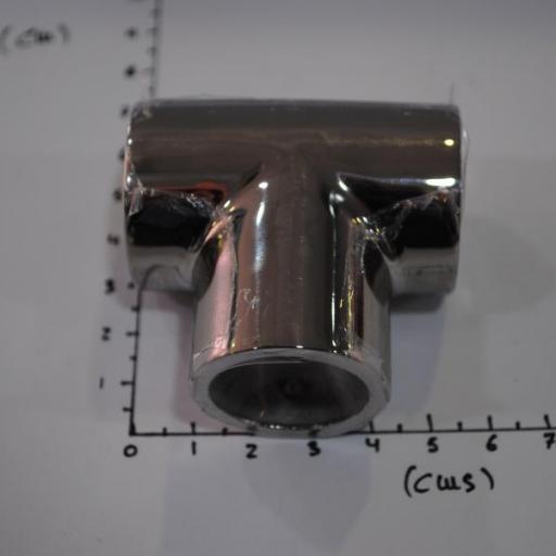 Unión en forma de T recta 90º inox-316 para tubo de 25 mm
