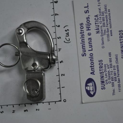 Mosquetón rápido con grillete inoxidable de 5 mm para poleas de cabos de 10 mm Viadana [2]