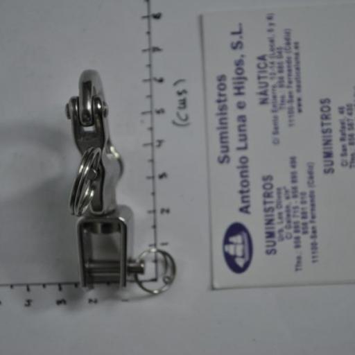 Mosquetón rápido con grillete inoxidable de 5 mm para poleas de cabos de 10 mm Viadana [3]