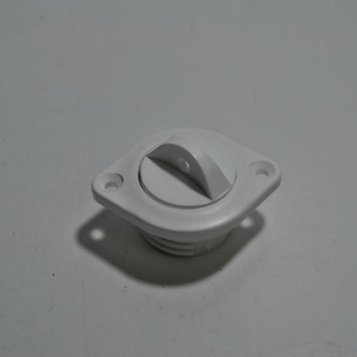 Tapón de desague ovalado blanco con taladros Plastimo [0]
