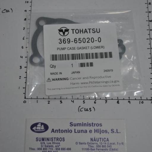 Junta de la bomba de agua 369-65020-0 original Tohatsu [7]
