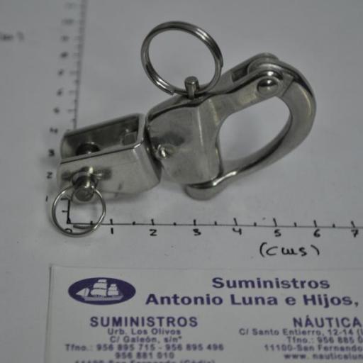 Mosquetón rápido con grillete inoxidable de 5 mm para poleas de cabos de 10 mm Viadana [0]