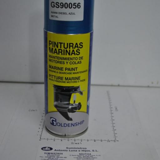 Pintura (spray) azul metalizado (equivalente Nanni Diesel) 400 ml Goldenship