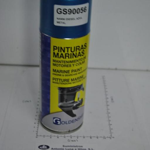 Pintura (spray) azul metalizado (equivalente Nanni Diesel) 400 ml Goldenship [2]