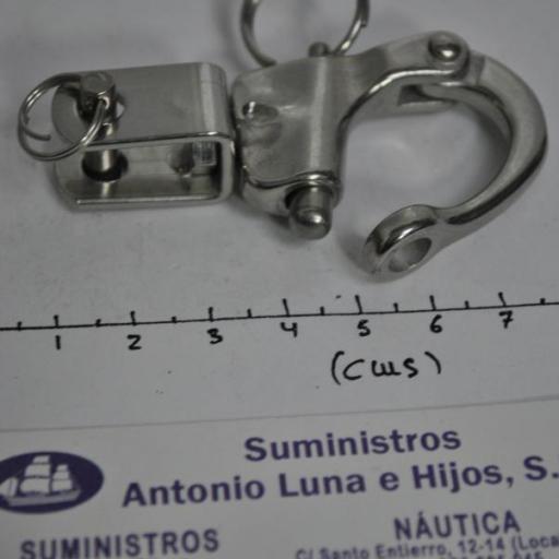 Mosquetón rápido con grillete inoxidable de 5 mm para poleas de cabos de 10 mm Viadana [6]
