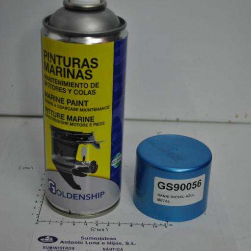 Pintura (spray) azul metalizado (equivalente Nanni Diesel) 400 ml Goldenship [5]