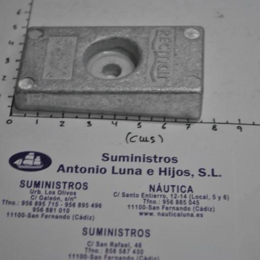 Ánodo de aluminio (equivalente 41109-ZW1-B00 Honda) RecMar