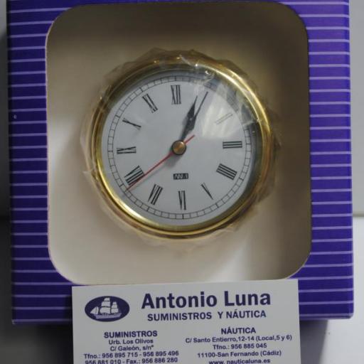 Reloj náutico 95/70 mm. latón pulido. [1]